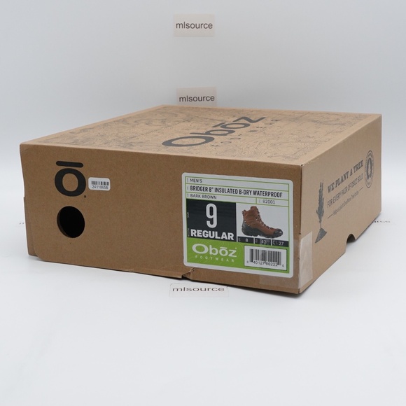 NEW Oboz Bridger 8" Insulated B-Dry Waterproof Hiking Shoes Men's 82001 - Picture 10 of 12